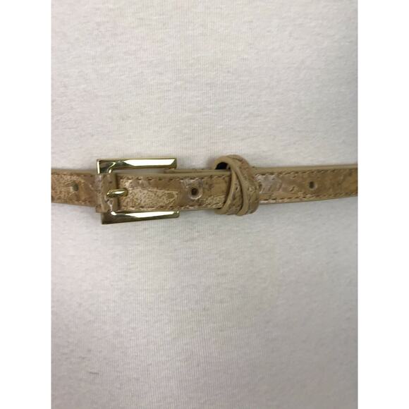 Via Spiga Brown Faux Leather Print Belt - Picture 2 of 5